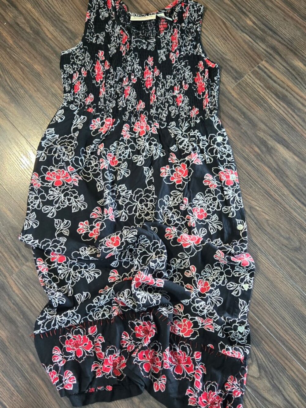 FRENCH LAUNDRY Boho Tropical Print Maxi Sundress NWOT/SIZE S